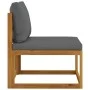 2-piece sofa set with cushions, solid dark gray acacia wood. by , Modular outdoor sofas - Ref: Foro24-318555, Price: 219,14 €...