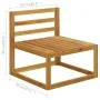 2-piece sofa set with cushions, solid dark gray acacia wood. by , Modular outdoor sofas - Ref: Foro24-318555, Price: 219,14 €...