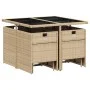 Set comedor de jardín 9 pzas con cojines ratán sintético beige de , Conjuntos de jardín - Ref: Foro24-3277727, Precio: 454,86...