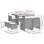 Garden dining set 9 pieces with beige synthetic rattan cushions by , Garden sets - Ref: Foro24-3277727, Price: 414,01 €, Disc...