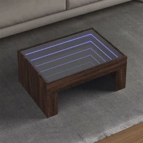 Coffee table with Infinity LED brown oak 70x50x30 cm by , Coffee table - Ref: Foro24-847615, Price: 93,22 €, Discount: %