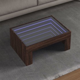 Couchtisch mit Infinity LED in Eichenbraun 70x50x30 cm von , Couchtisch - Ref: Foro24-847615, Preis: 94,56 €, Rabatt: %