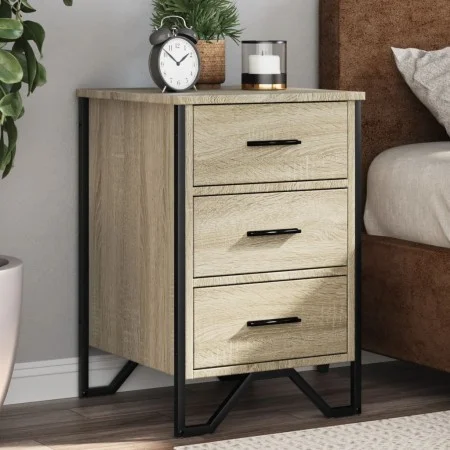 Engineered wood nightstand in Sonoma oak, measuring 40x41x60 cm. by , Nightstands - Ref: Foro24-848525, Price: 76,58 €, Disco...