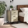 Engineered wood nightstand in Sonoma oak, measuring 40x41x60 cm. by , Nightstands - Ref: Foro24-848525, Price: 76,58 €, Disco...