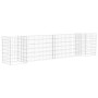 H-shaped gabion planter steel wire 260x40x60 cm by vidaXL, Pots and planters - Ref: Foro24-145659, Price: 58,44 €, Discount: %