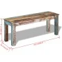 Solid recycled wood bench 110x35x45 cm by , Benches for halls and storage - Ref: Foro24-243454, Price: 139,08 €, Discount: %