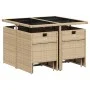 Set comedor de jardín 9 pzas con cojines ratán sintético beige de , Conjuntos de jardín - Ref: Foro24-3210598, Precio: 455,06...