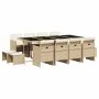 Set comedor de jardín con cojines 13 pzas ratán sintético beige de , Conjuntos de jardín - Ref: Foro24-3210622, Precio: 863,0...