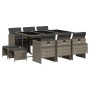11-piece garden dining set with gray synthetic rattan cushions by , Garden sets - Ref: Foro24-3210608, Price: 497,36 €, Disco...