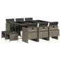 Garten-Essgruppe 11-teilig mit grauen Polstern aus synthetischem Rattan. von , Gartensets - Ref: Foro24-3210608, Preis: 616,5...