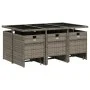 11-piece garden dining set with gray synthetic rattan cushions by , Garden sets - Ref: Foro24-3210608, Price: 617,45 €, Disco...