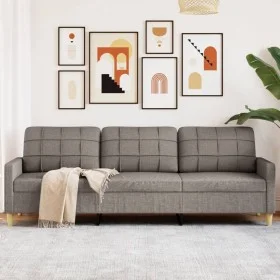 Dreisitzer-Sofa aus grauem Taupe-Stoff, 210 cm. von , Sofas - Ref: Foro24-4007421, Preis: 320,12 €, Rabatt: %