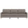 Sofá de 3 plazas de tela gris taupe 210 cm de , Sofás - Ref: Foro24-4007421, Precio: 326,06 €, Descuento: %