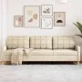 Cream-colored 3-seater fabric sofa, 210 cm. by , Sofas - Ref: Foro24-4007416, Price: 307,79 €, Discount: %