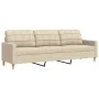 Dreisitzer-Stoffsofa in Cremefarbe, 210 cm. von , Sofas - Ref: Foro24-4007416, Preis: 307,79 €, Rabatt: %