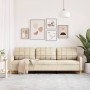 Cream-colored 3-seater fabric sofa, 210 cm. by , Sofas - Ref: Foro24-4007416, Price: 314,30 €, Discount: %