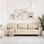 Cream-colored 3-seater fabric sofa, 210 cm. by , Sofas - Ref: Foro24-4007416, Price: 307,79 €, Discount: %