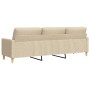 Cream-colored 3-seater fabric sofa, 210 cm. by , Sofas - Ref: Foro24-4007416, Price: 314,30 €, Discount: %