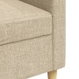 Cream-colored 3-seater fabric sofa, 210 cm. by , Sofas - Ref: Foro24-4007416, Price: 314,30 €, Discount: %