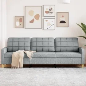 3-seater light gray fabric sofa 210 cm by , Sofas - Ref: Foro24-4007414, Price: 269,08 €, Discount: %