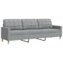 3-seater light gray fabric sofa 210 cm by , Sofas - Ref: Foro24-4007414, Price: 269,08 €, Discount: %