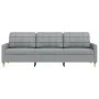 3-seater light gray fabric sofa 210 cm by , Sofas - Ref: Foro24-4007414, Price: 269,08 €, Discount: %