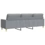 3-seater light gray fabric sofa 210 cm by , Sofas - Ref: Foro24-4007414, Price: 269,08 €, Discount: %