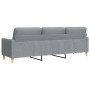 Dreisitziges Sofa aus hellgrauem Stoff, 210 cm. von , Sofas - Ref: Foro24-4007414, Preis: 276,62 €, Rabatt: %