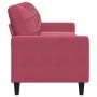 Dreisitziges Samtsofa in Bordeauxrot, 210 cm. von , Sofas - Ref: Foro24-4007648, Preis: 306,61 €, Rabatt: %