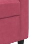 Dreisitziges Samtsofa in Bordeauxrot, 210 cm. von , Sofas - Ref: Foro24-4007648, Preis: 315,12 €, Rabatt: %