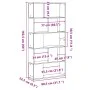 5-level gray wood and concrete bookshelf 80.5x23.5x162.5 cm by , Bookcases and shelves - Ref: Foro24-852774, Price: 72,06 €, ...