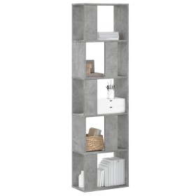 5-level gray wood and concrete bookshelf 45x23.5x162.5 cm by , Bookcases and shelves - Ref: Foro24-852783, Price: 53,87 €, Di...