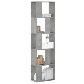 5-level gray wood and concrete bookshelf 45x23.5x162.5 cm by , Bookcases and shelves - Ref: Foro24-852783, Price: 53,39 €, Di...