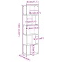 5-level gray wood and concrete bookshelf 45x23.5x162.5 cm by , Bookcases and shelves - Ref: Foro24-852783, Price: 53,87 €, Di...