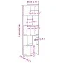 5-level gray wood and concrete bookshelf 45x23.5x162.5 cm by , Bookcases and shelves - Ref: Foro24-852783, Price: 53,39 €, Di...