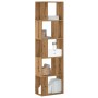 Handcrafted oak wood 5-level bookshelf 80.5x23.5x162.5 cm by , Bookcases and shelves - Ref: Foro24-852788, Price: 73,34 €, Di...