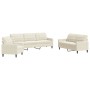 Juego de sofás con cojines 3 piezas terciopelo crema de , Sofás - Ref: Foro24-3278439, Precio: 720,60 €, Descuento: %