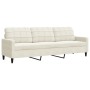 3-piece cream velvet sofa set with cushions by , Sofas - Ref: Foro24-3278439, Price: 720,60 €, Discount: %