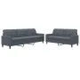 Set of sofas with 2 dark gray velvet cushions by , Sofas - Ref: Foro24-3278472, Price: 470,52 €, Discount: %