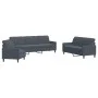 Dreiteiliges Sofaset mit dunkelgrauen Samtkissen. von , Sofas - Ref: Foro24-3278432, Preis: 603,06 €, Rabatt: %