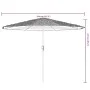 Gartenschirm mit braunem Stahlmast 324x324x247 cm. von , Sonnenschirme - Ref: Foro24-4005109, Preis: 106,58 €, Rabatt: %