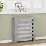 Cubierta de radiador madera ingeniería gris hormigón 78x20x82cm de , Accesorios para radiadores de calefacción - Ref: Foro24-...