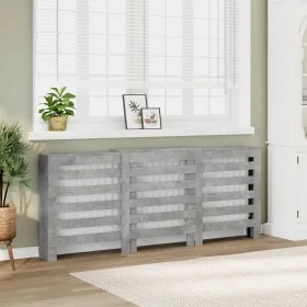 Radiator cover in gray wood concrete 205x21.5x83.5 cm by , Accessories for heating radiators - Ref: Foro24-852720, Price: 78,...