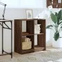 Estantería de madera de ingeniería marrón roble 68,5x32x75 cm de , Librerías y estanterías - Ref: Foro24-852813, Precio: 45,8...