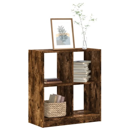 Rauchige Eichenholz-Ingenieurholzregal 68,5x32x75 cm von , Bücherregale und Regale - Ref: Foro24-852811, Preis: 49,22 €, Raba...