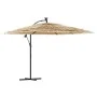 Sombrilla de jardín con LEDs poste acero marrón 269x269x235 cm de , Sombrillas - Ref: Foro24-4005087, Precio: 148,76 €, Descu...