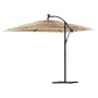 Garden umbrella with LED lights, brown steel pole, 269x269x235 cm. by , Umbrellas - Ref: Foro24-4005087, Price: 152,18 €, Dis...