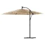 Sombrilla de jardín con LEDs poste acero marrón 269x269x235 cm de , Sombrillas - Ref: Foro24-4005087, Precio: 148,76 €, Descu...