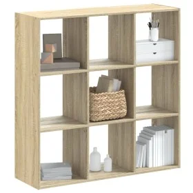 Engineered wood bookshelf in Sonoma oak, 102x32x102 cm. by , Bookcases and shelves - Ref: Foro24-852818, Price: 86,13 €, Disc...