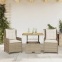Gartenmöbel-Set 3-teilig aus synthetischem Rattan mit beigen Kissen von , Gartensets - Ref: Foro24-3262774, Preis: 368,20 €, ...